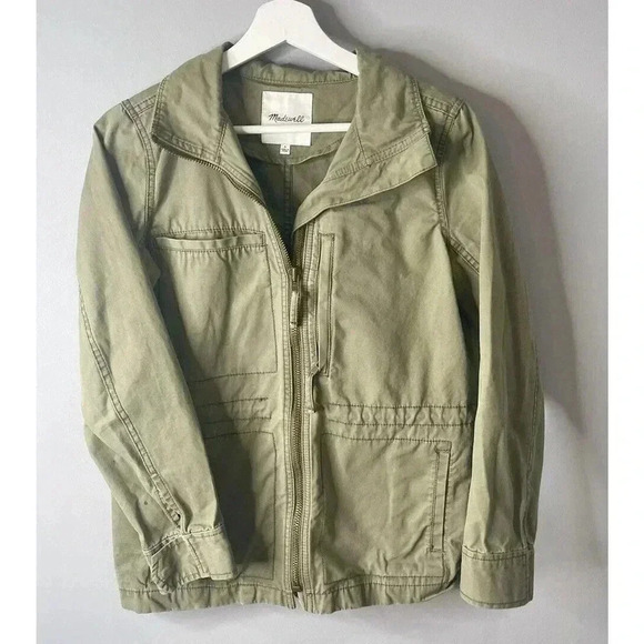 Madewell Women, Size Small, Green Military Utility Jacket With Zipper. - Picture 1 of 6